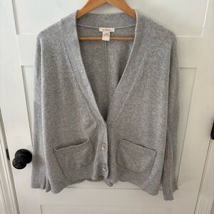 Sundance Gray Cashmere Grandpa Cardigan. Size Medium.